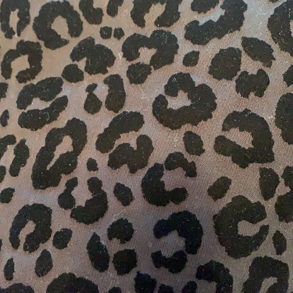 Madewell leopard print flocked velvet black mid-rise skinny pants 32 - Picture 3 of 11